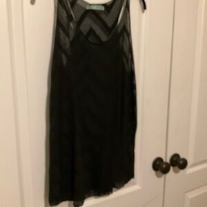 Maurices Black Sheer Chevron Tank